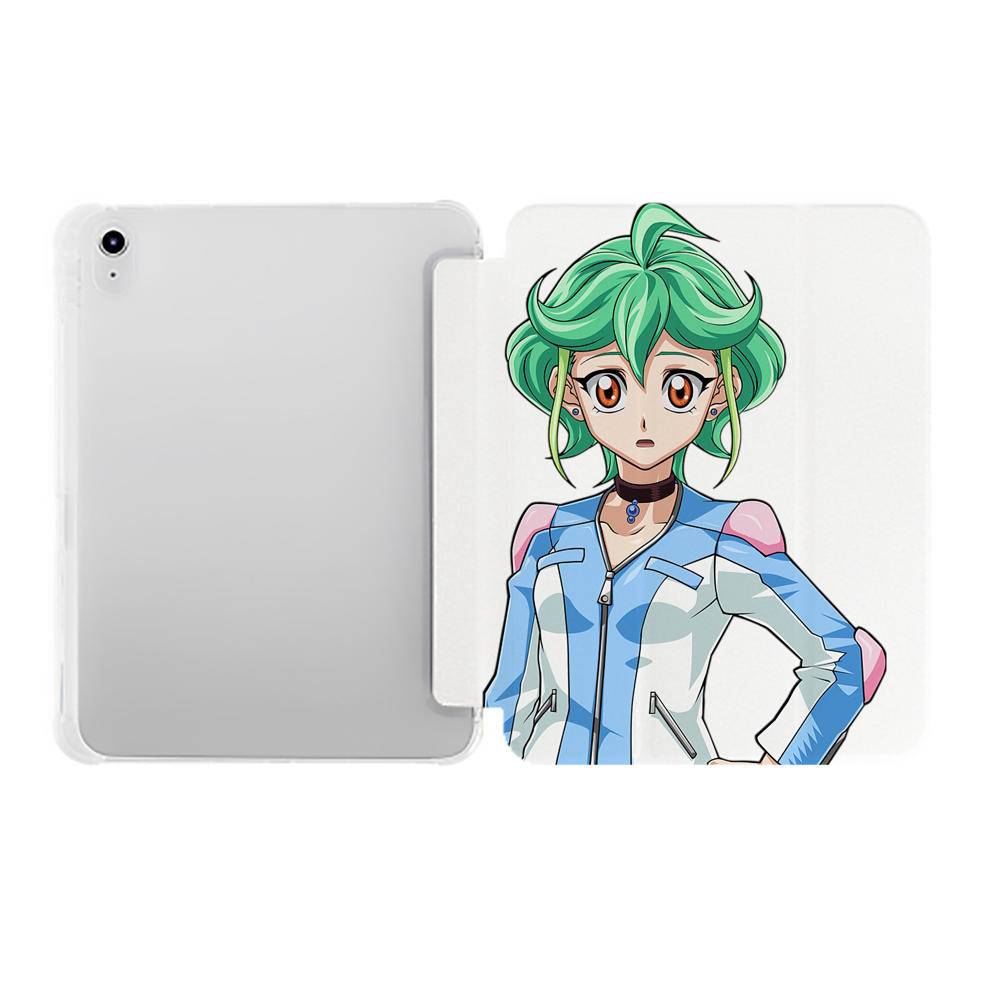 （画像用） 遊☆戯☆王 Yu-Gi-Oh! IPad ケース ペン収納付き 三つ折りスタンド PUレザー×シリコン 対応機種9.5/10.5/10.9インチ